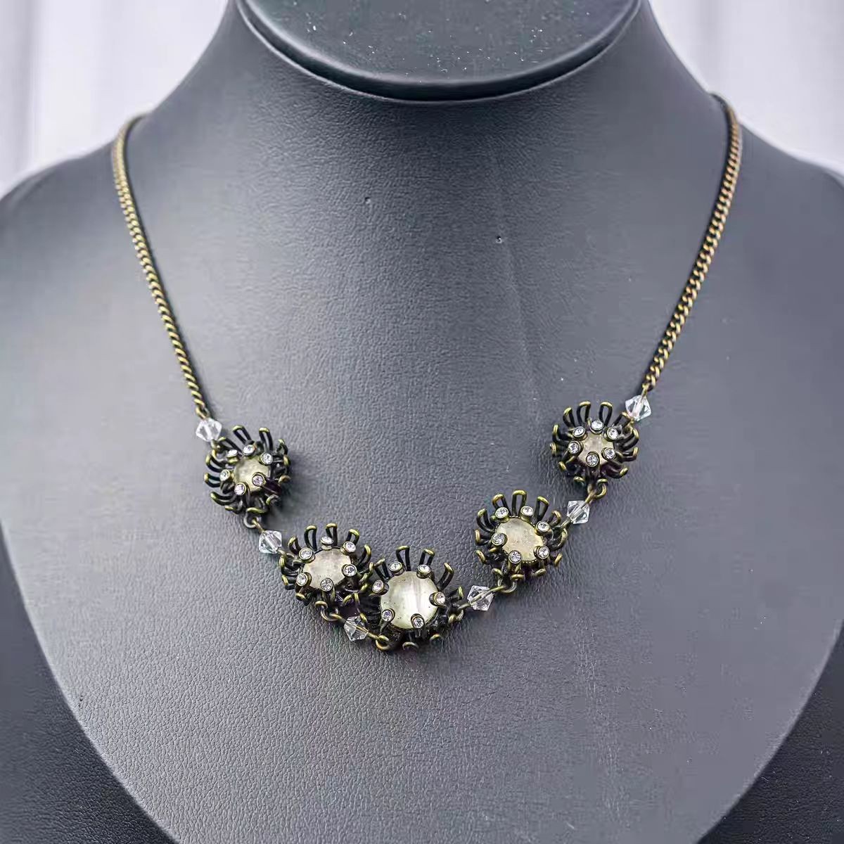 合金项链 中古女孩vingtage  德国KONPLOTT琉璃项链B2085