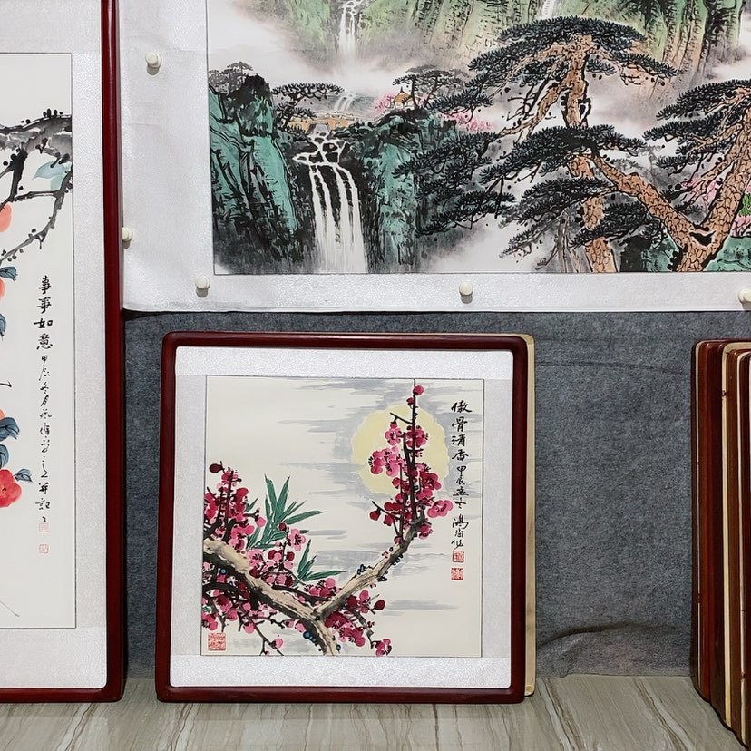 【闪购商品】国画书画作品带框65×65厘米