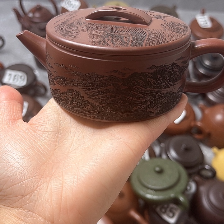 紫砂茶壶紫砂半手