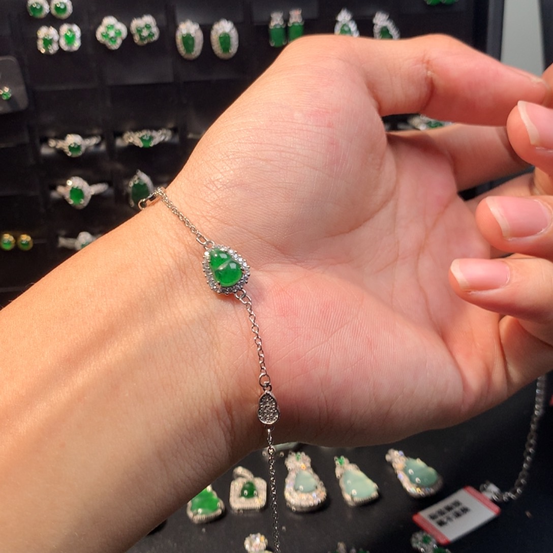 翡翠未镶嵌手链手链