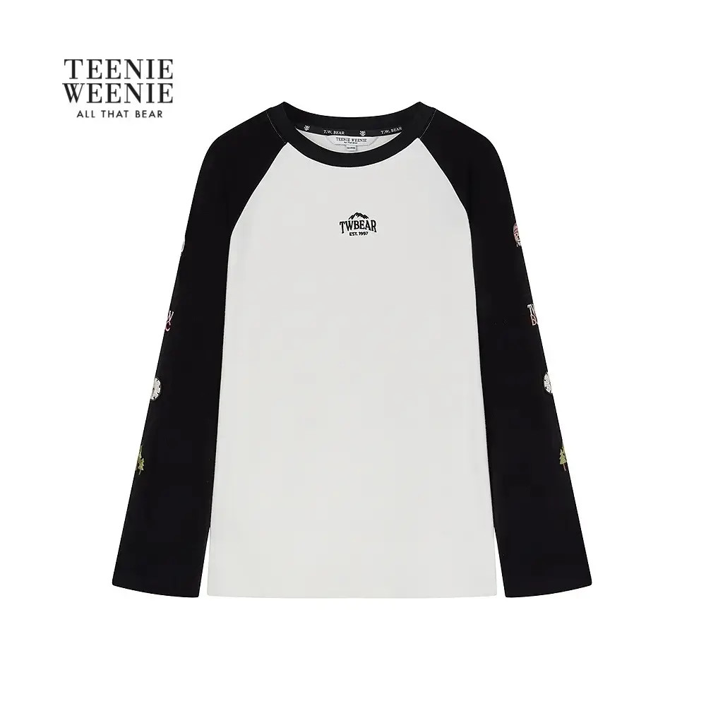*TeenieWeenie小熊长袖T恤女2025冬季新款女装TTLA254TC1B
