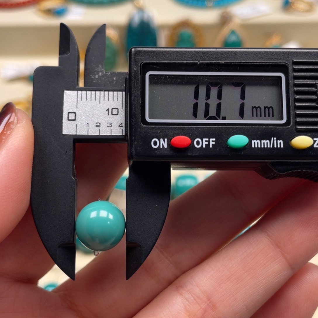 未镶嵌绿松石珠宝奇石圆珠