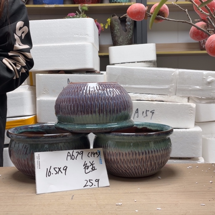 粗陶多肉花盆微瑕679