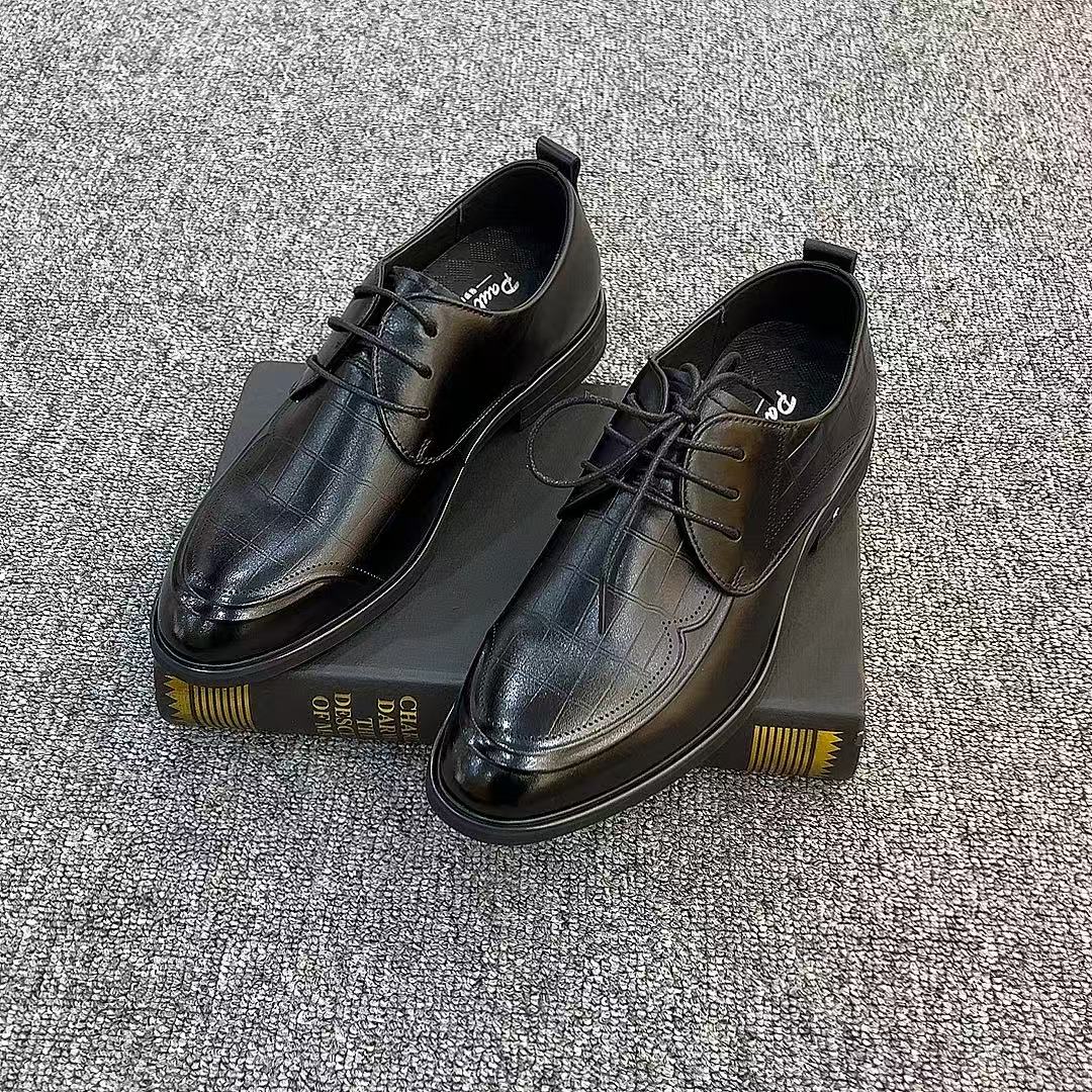 35码起进口胎牛皮正装商务真皮时尚经典百搭休闲皮鞋