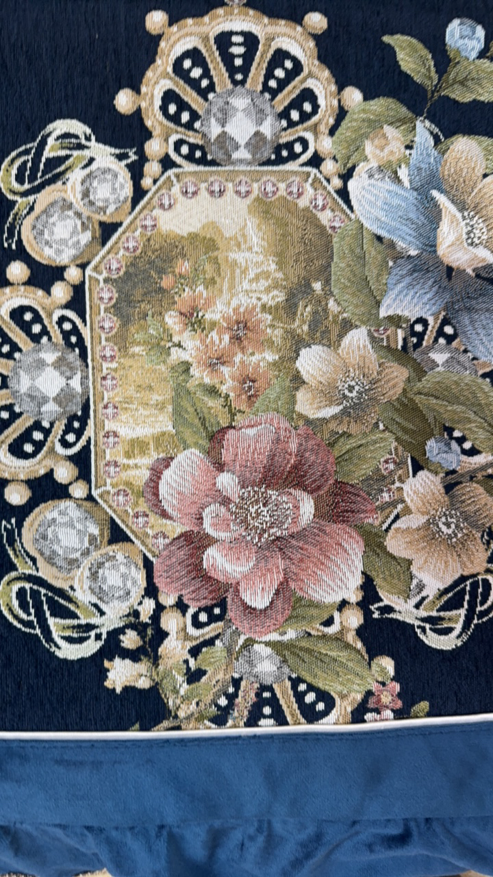 成套沙发垫 花中城堡  蓝