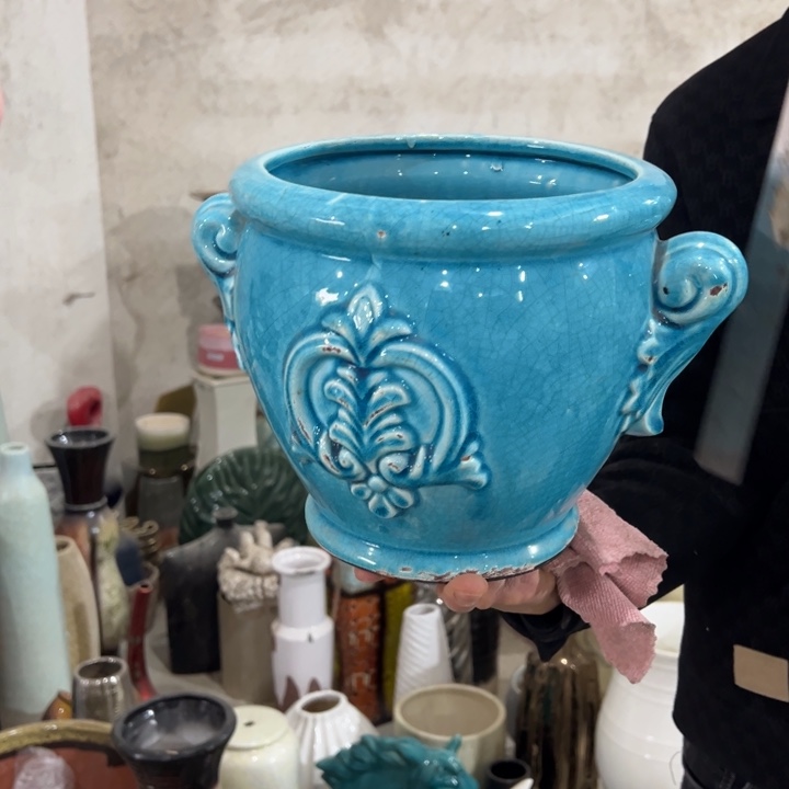 摆件高20口19公分微瑕捡漏做旧款粗糙