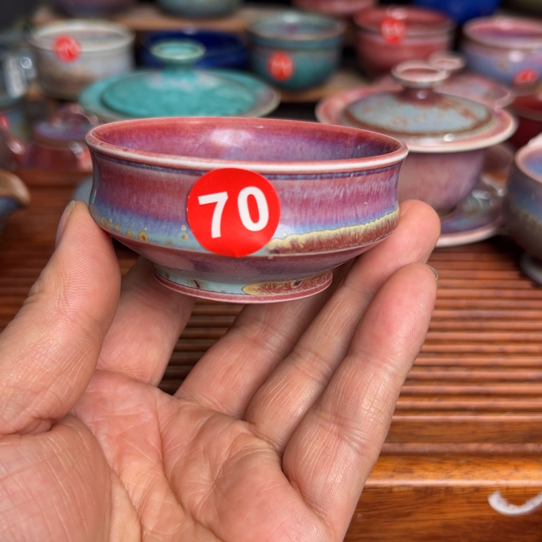 手工制作钧窑茶器