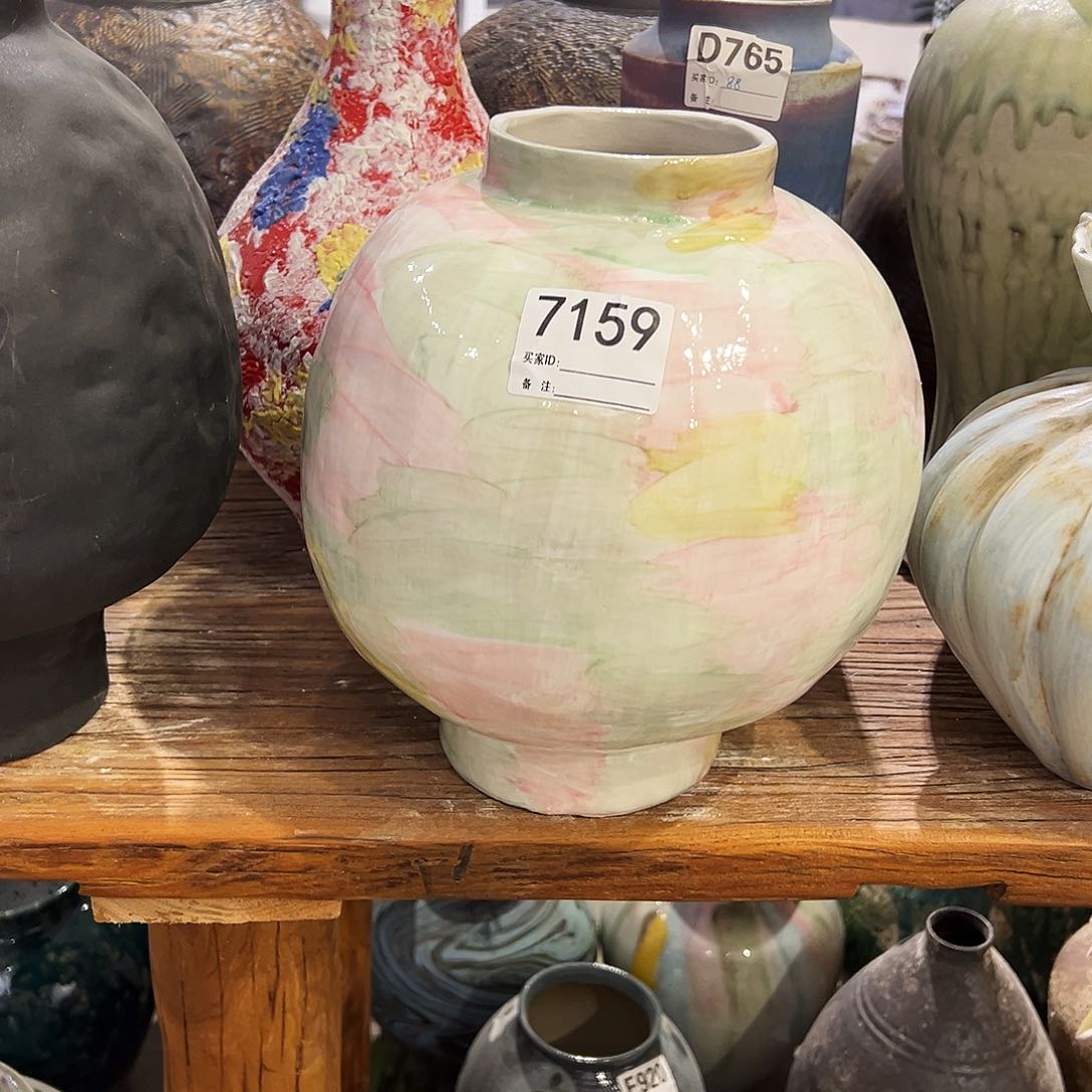 瓶7159高27口9陶瓷花瓶无孔