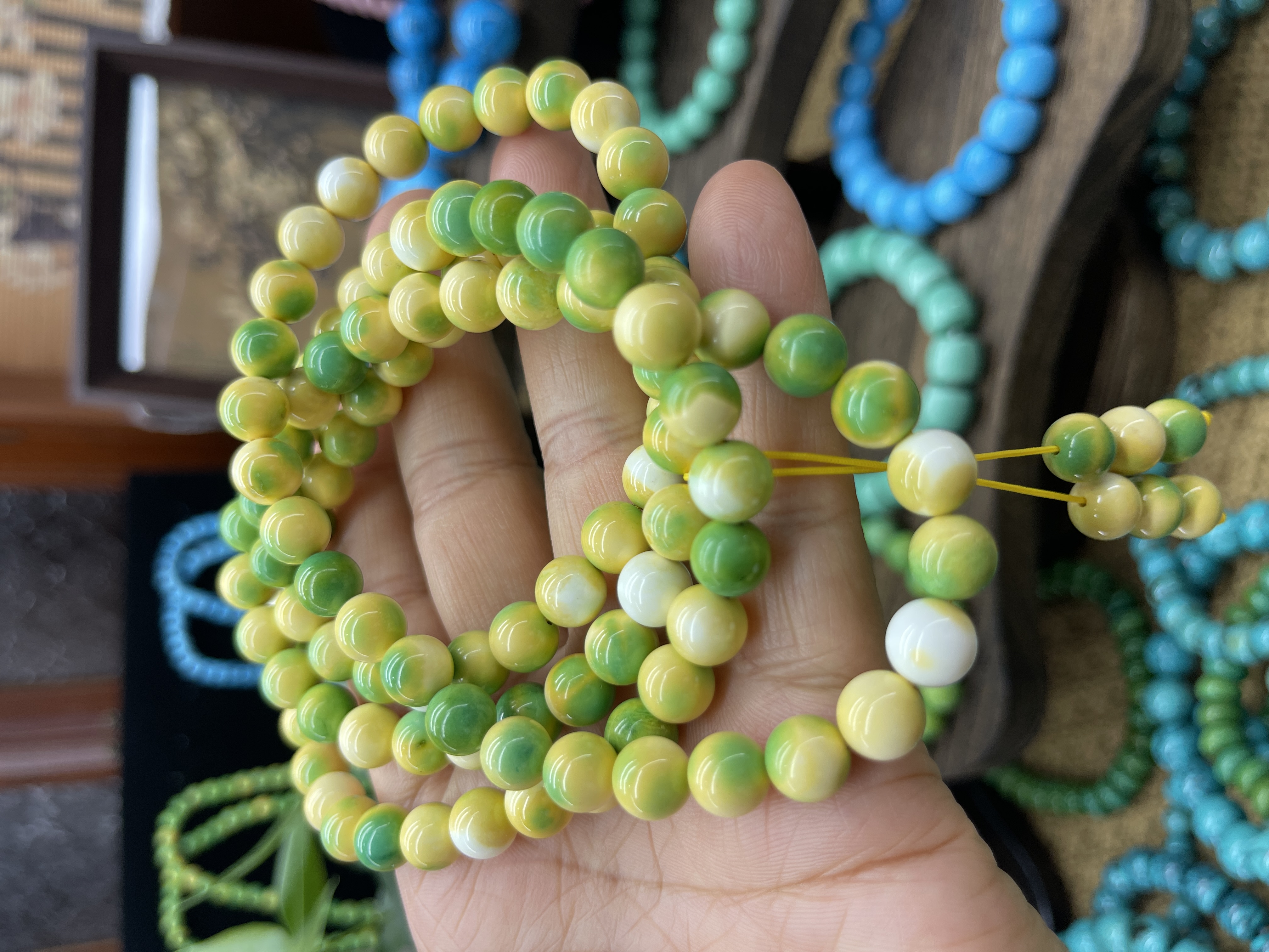 时尚纯手工配饰特色蓝串圆珠1.0 - 2.0mm