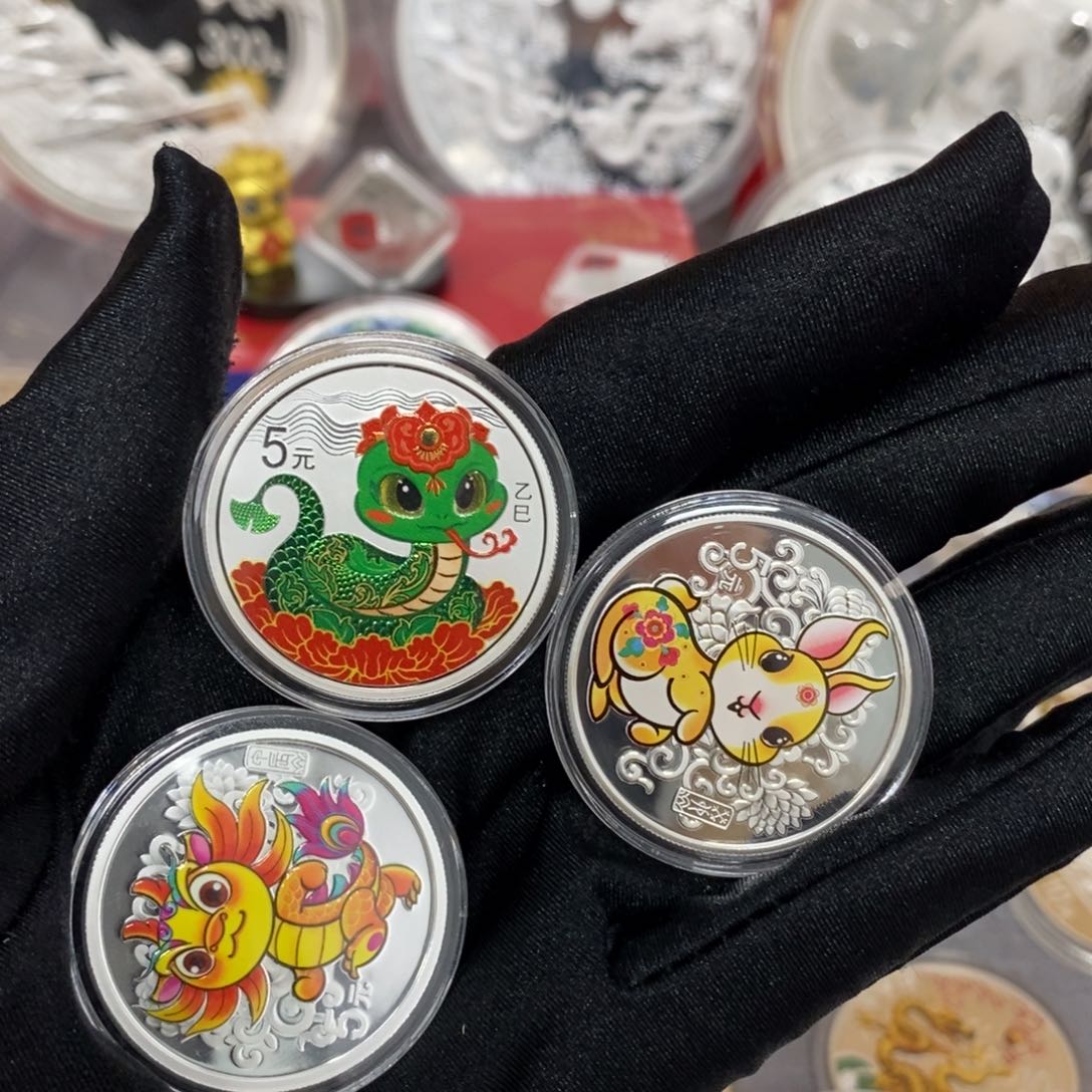 纯银?***行15克龙蛇兔各一个原证盒