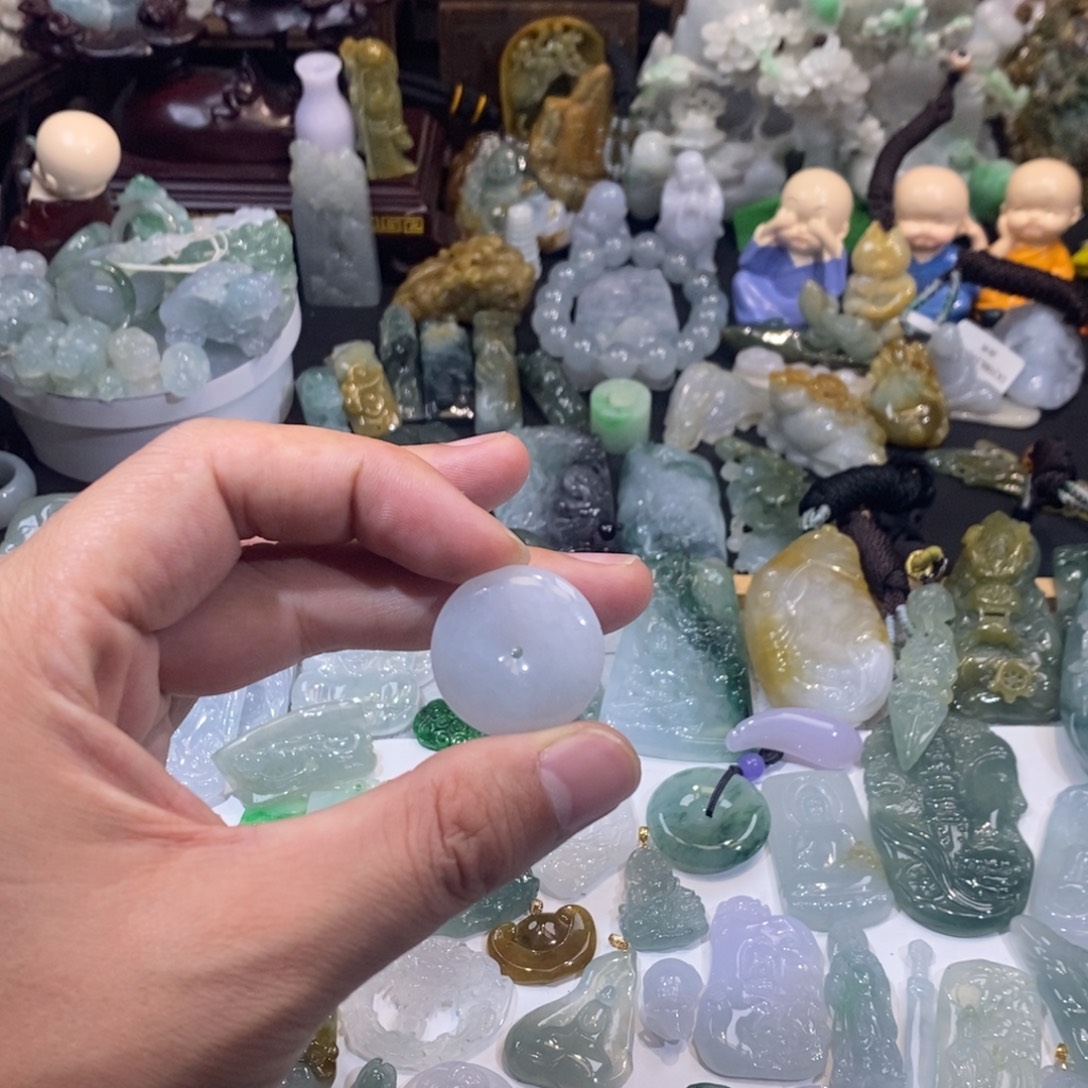 翡翠未镶嵌吊坠(不含链)平安扣