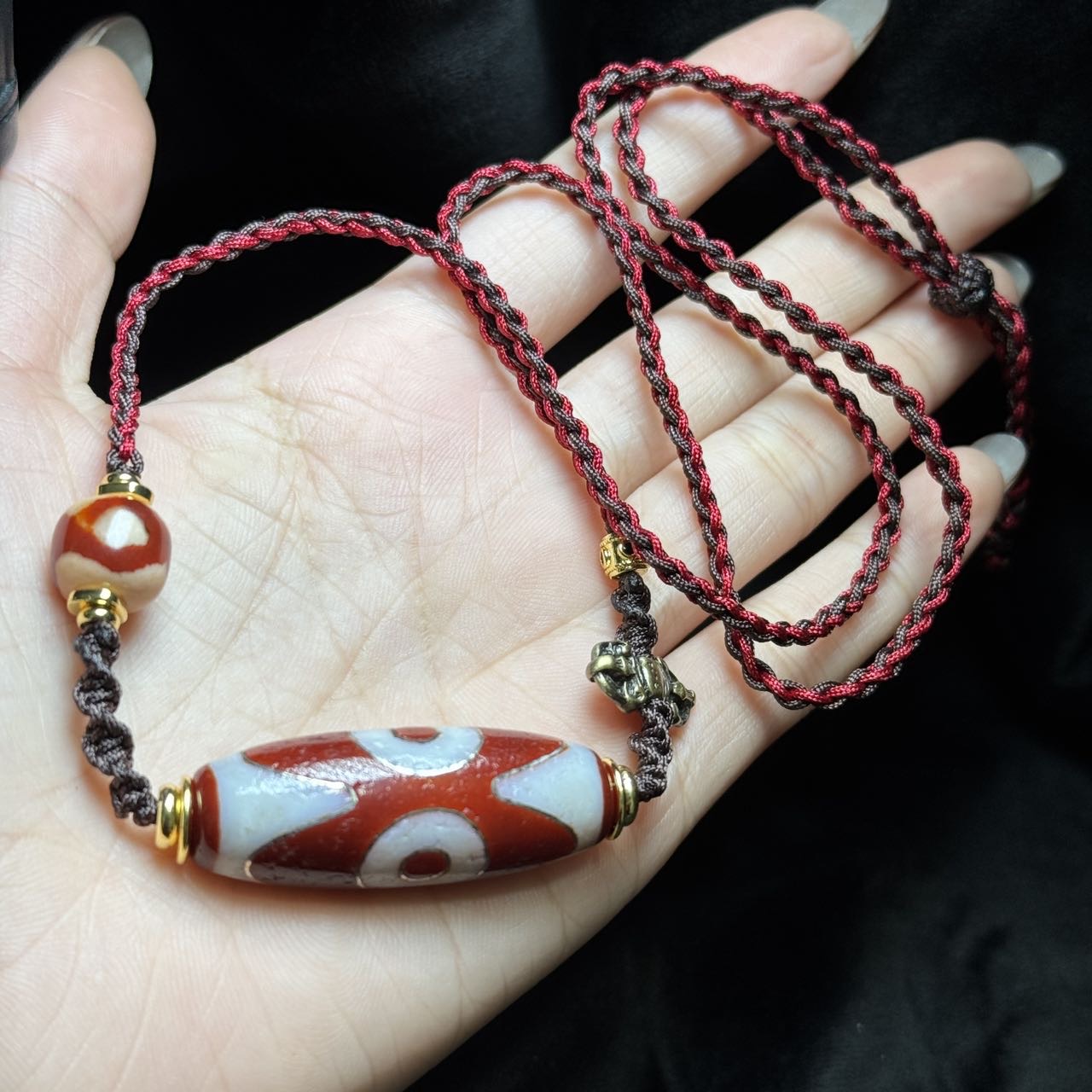 【天赐精选】 TC47966-玛瑙DIY脖挂-多样性发其一-40*15mm