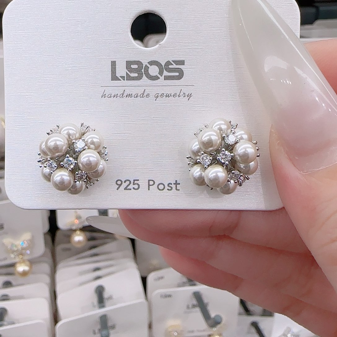 锆石铜合金925银耳环