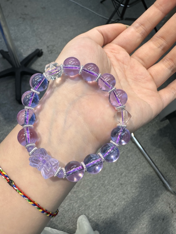 净体紫水卡12毫米设计款手串