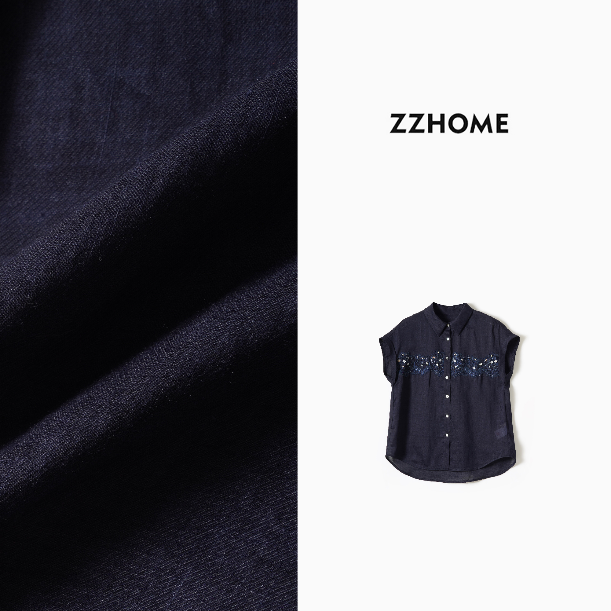 ZOZO HOME | 细节聚焦云贝母新款通勤出行时尚衬衣短袖衫q174098p