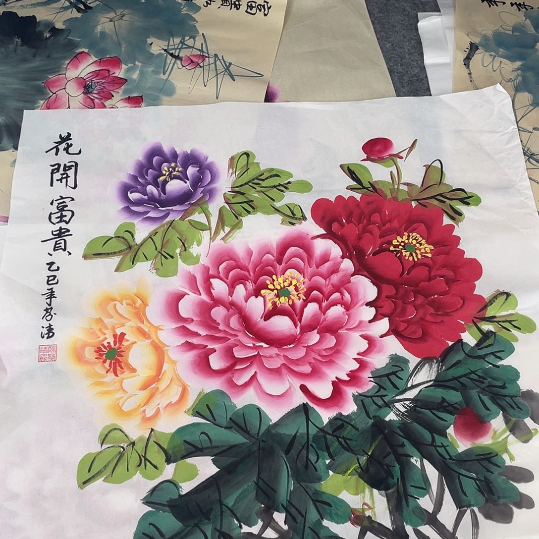 国画国画作品原稿70多彩