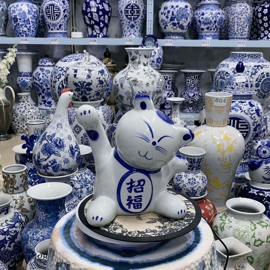 【闪购商品】摆件招福猫瓷器23.23…………………………