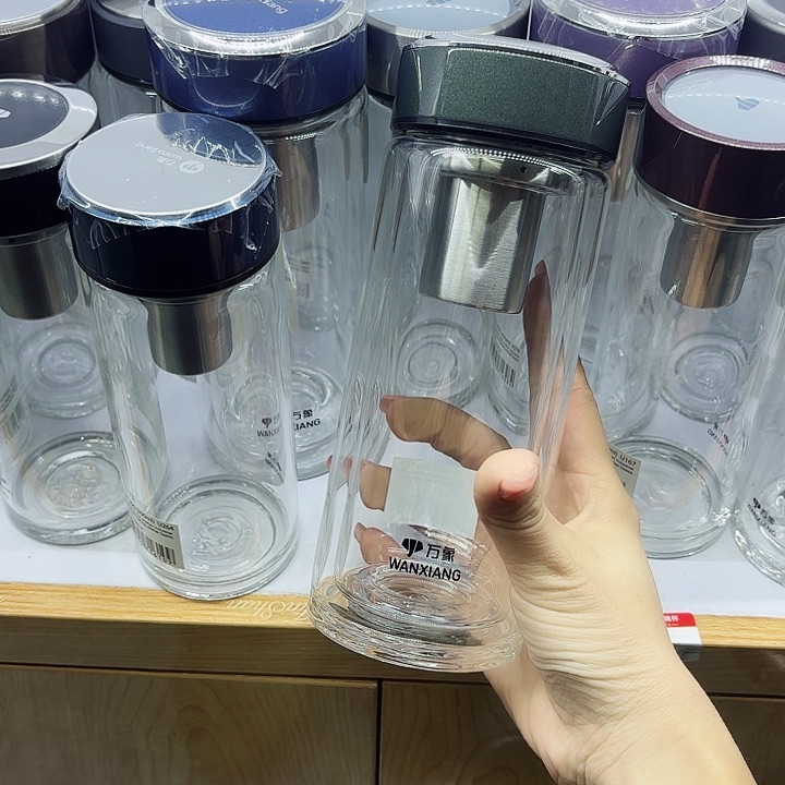 万象品牌双层玻璃杯橄榄V278