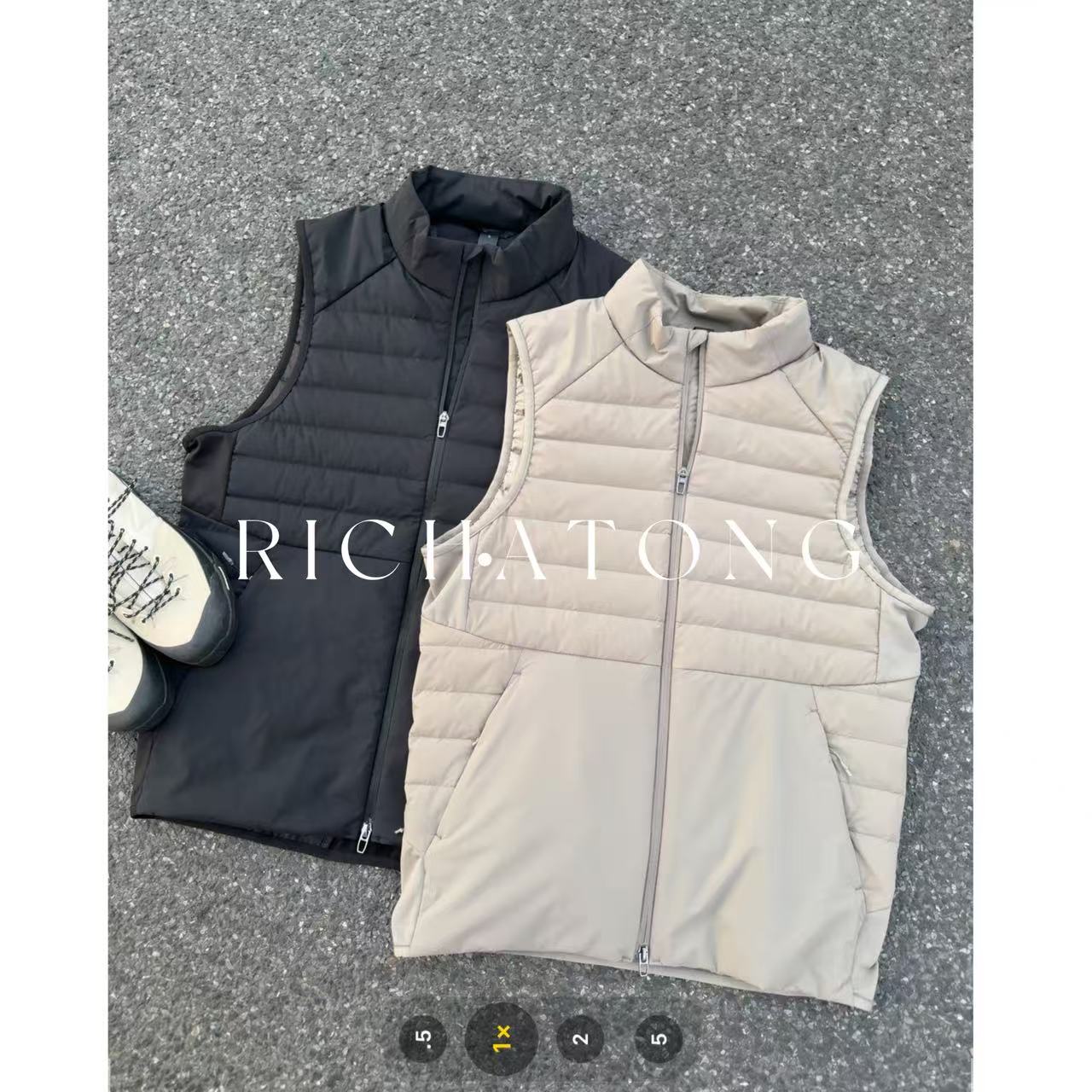 RICH ATONG.-情侣马甲休闲保暖透气轻薄运动羽绒马甲 097-