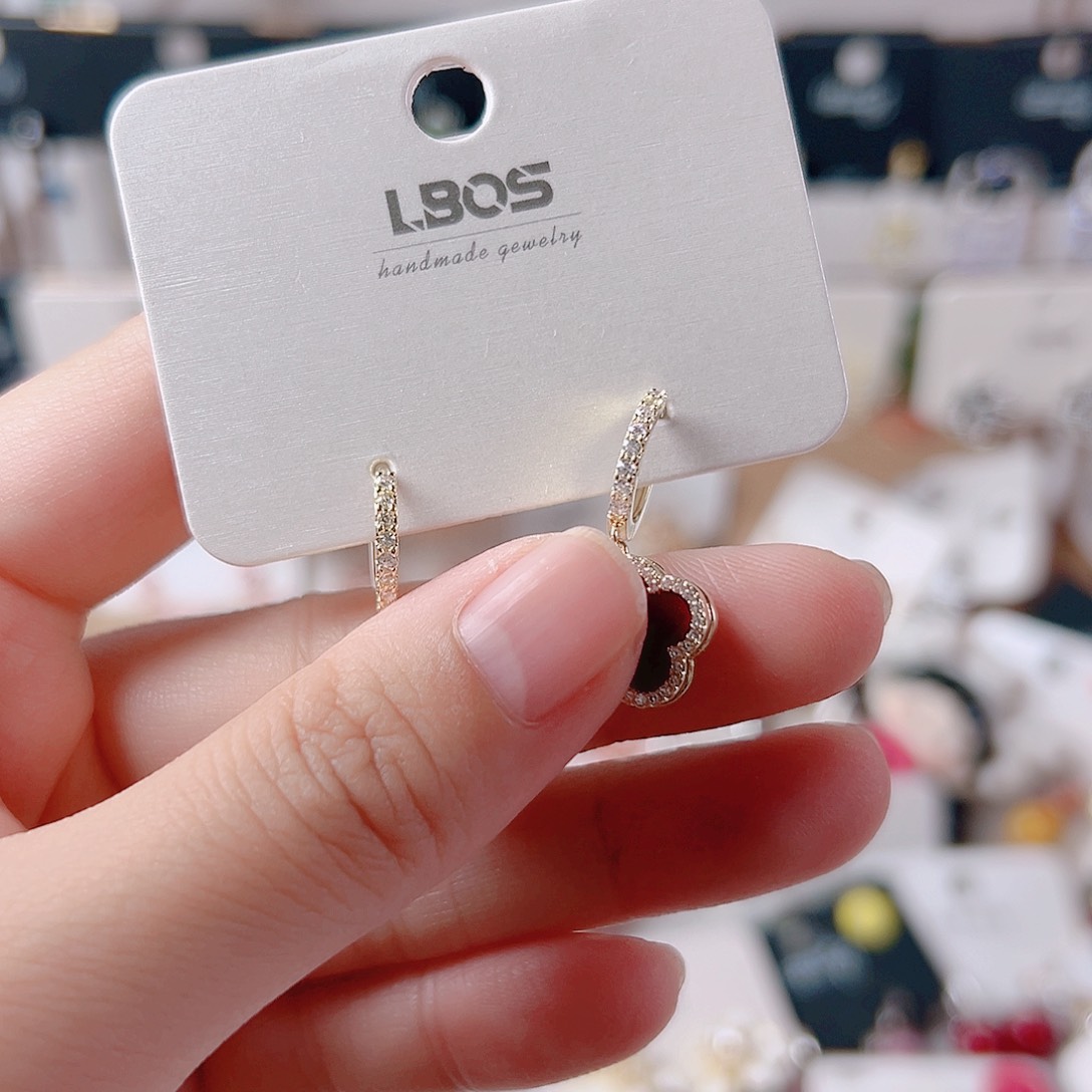 琉璃纯铜合金耳环的