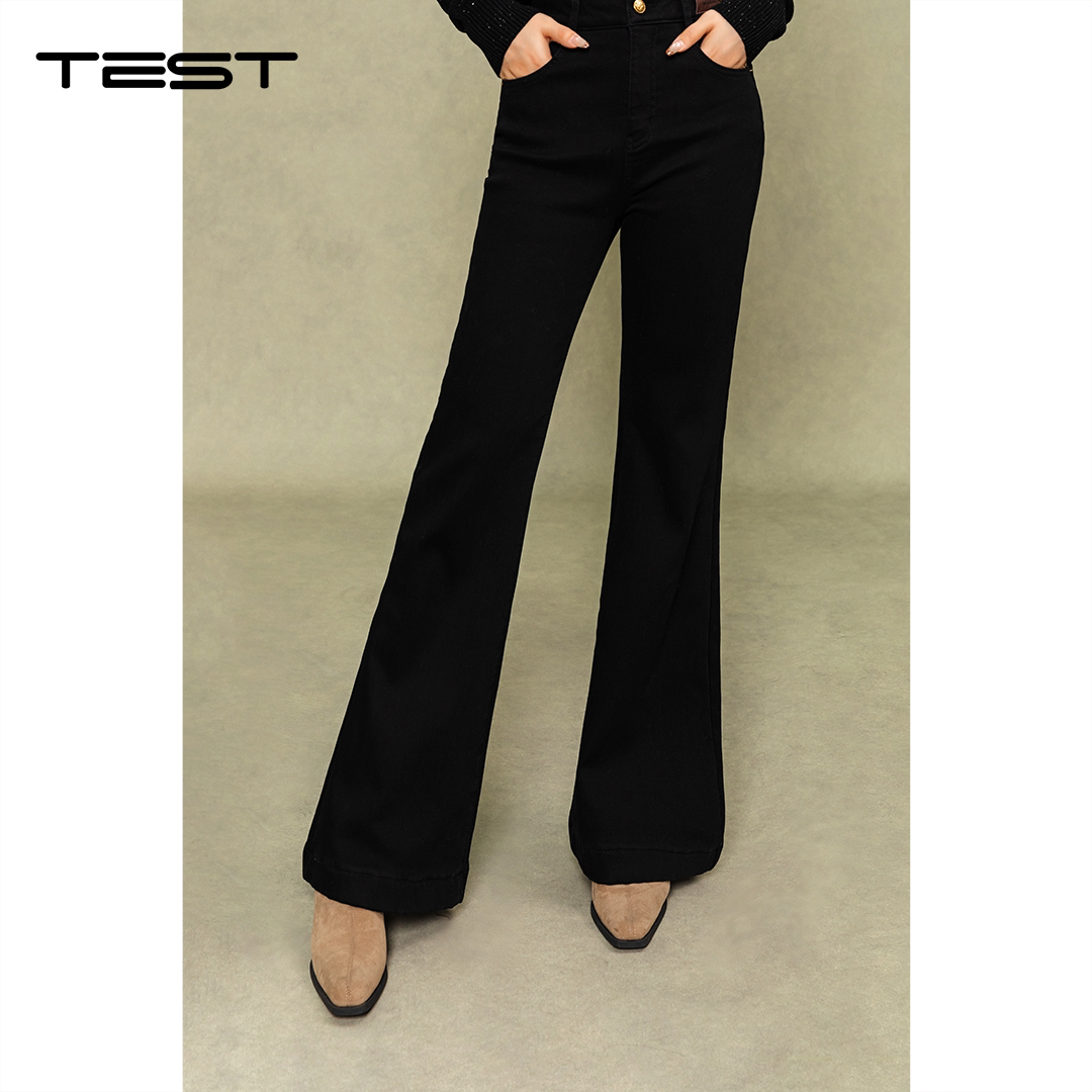 湖南她之蝶25冬3254054秋冬高腰喇叭裤牛仔裤