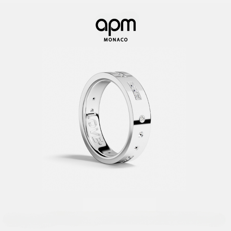 [周翊然同款]APM Monaco 经典摩斯密码饰品高级氛围感对戒时尚