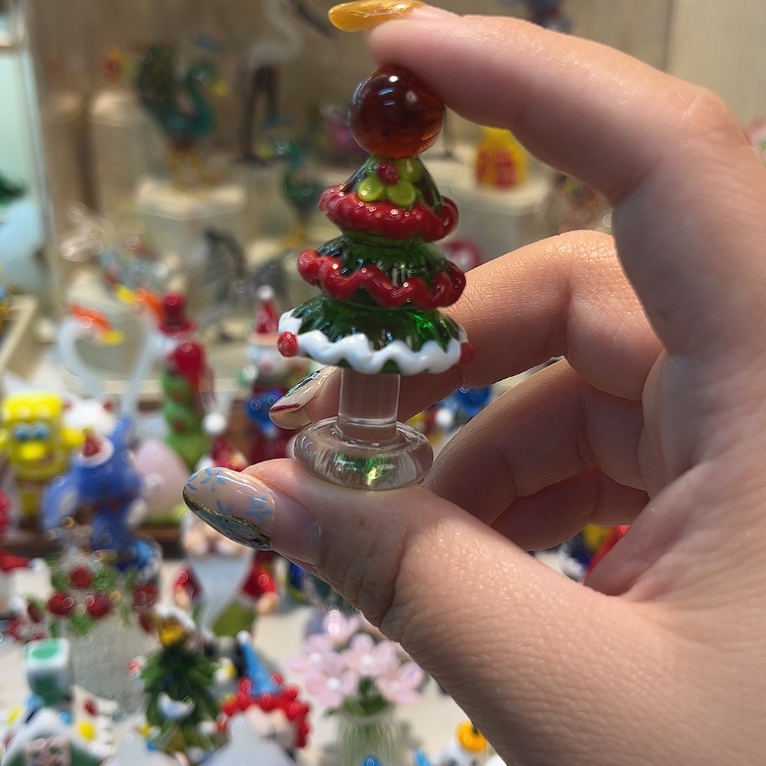手工艺品琉璃实心圣诞树