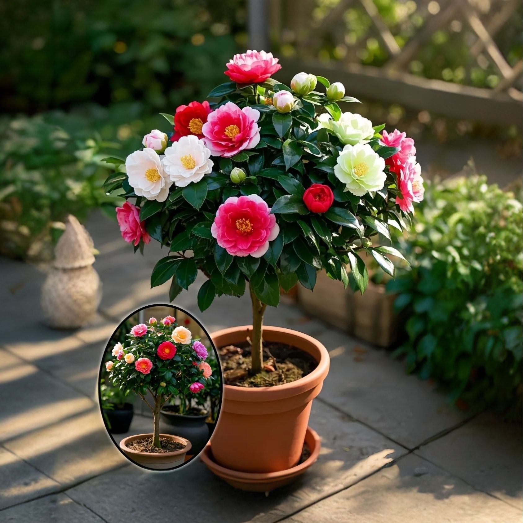 五色赤丹6年大苗带满头花苞发货高度60-80公分南方北方种植盆栽