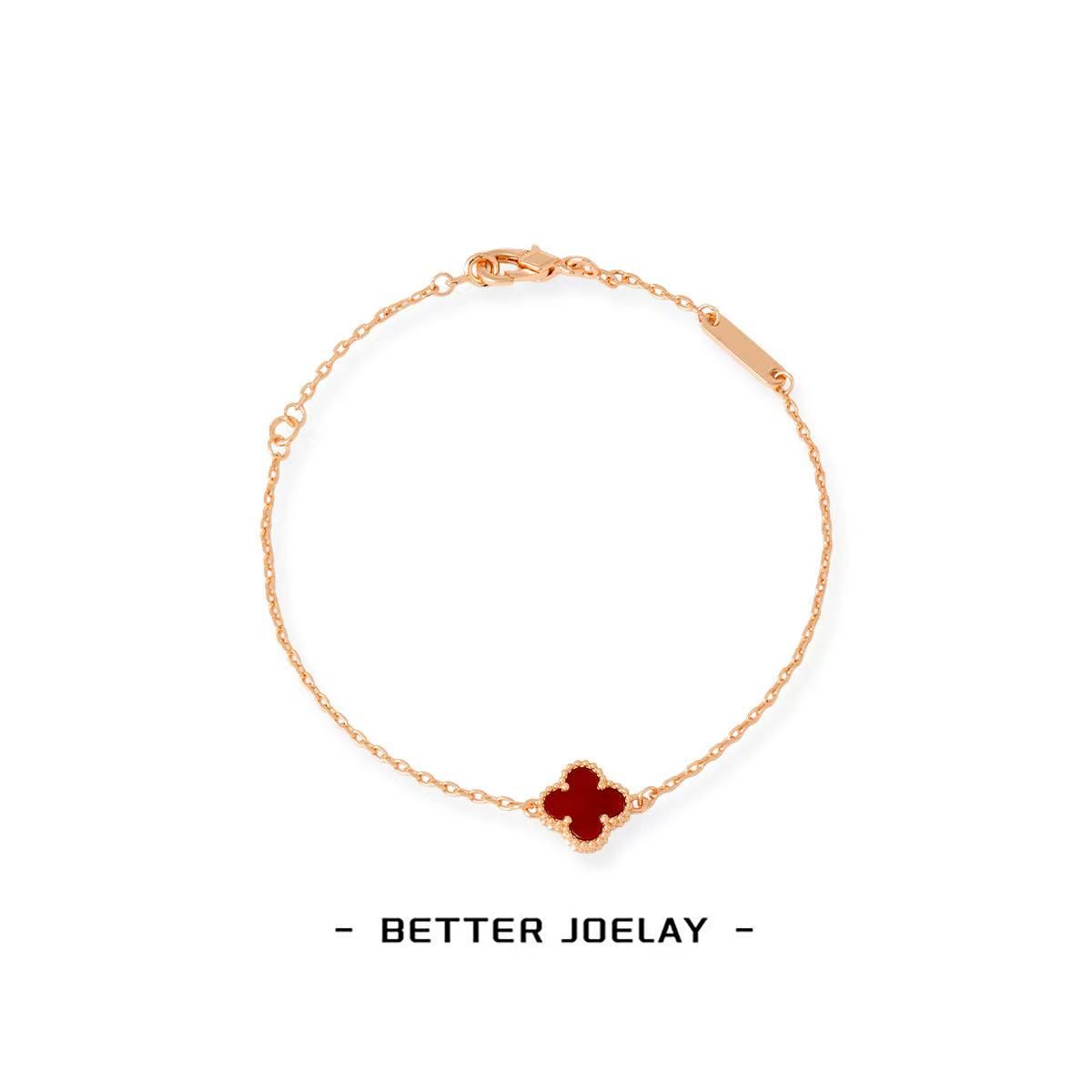 铜合金贝壳手链 BETTER JOELAY-【迷你红四叶草】时尚高级KXL0068