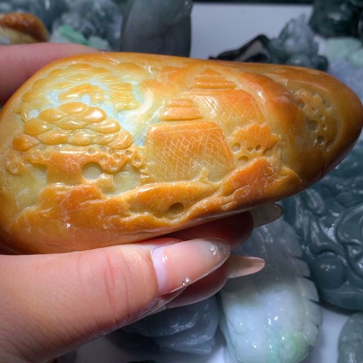 翡翠未镶嵌颈饰保真天然A货翡翠