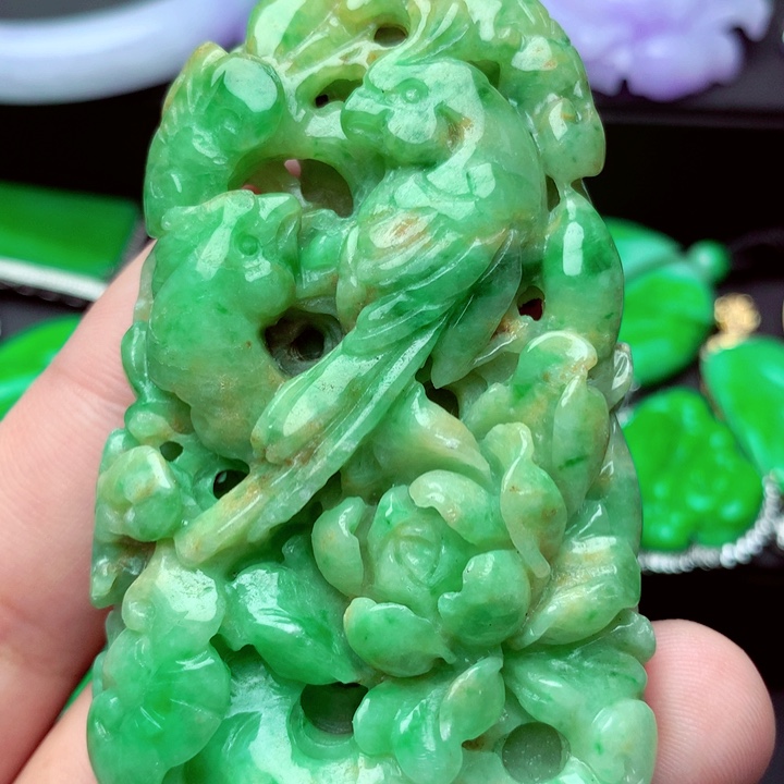 翡翠未镶嵌吊坠(不含链)