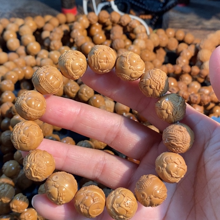 猴头核桃手串龙财神用龙岩料做最大尺寸