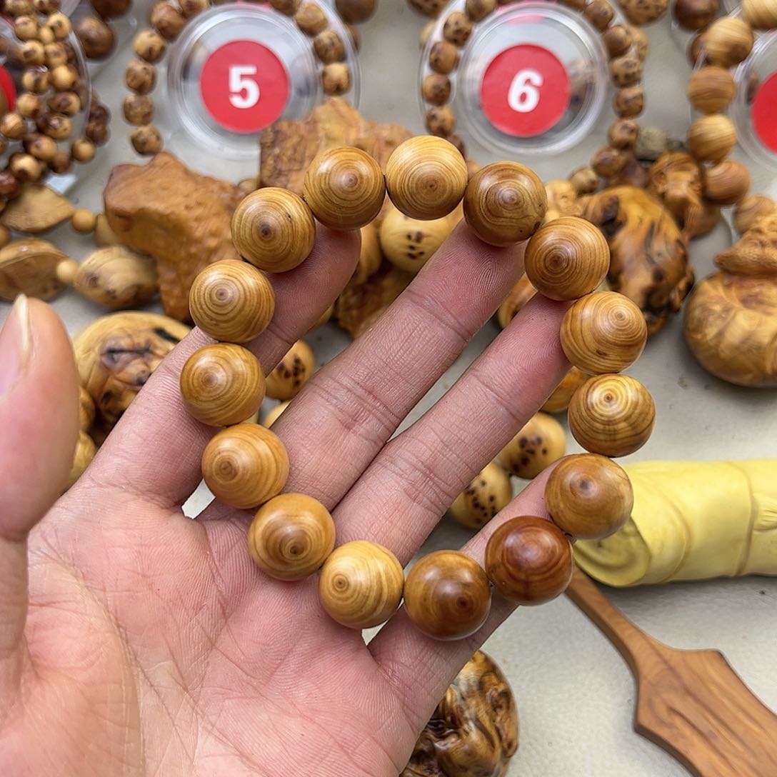 柏木（崖柏）手串/手链1.5天眼微瑕