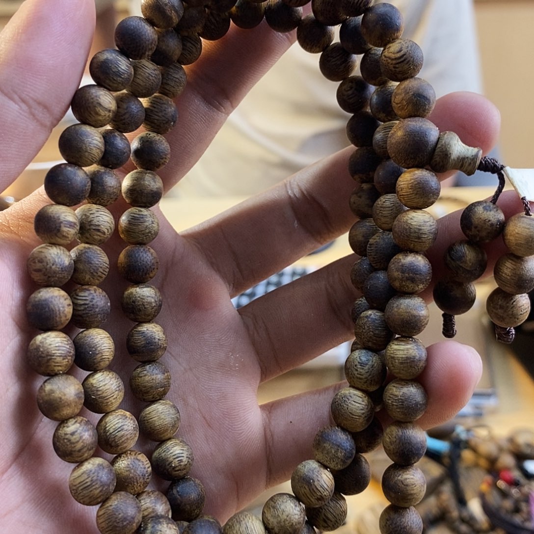 沉香沉香碎屑棋楠圆珠长串08/25克➕多样性发一