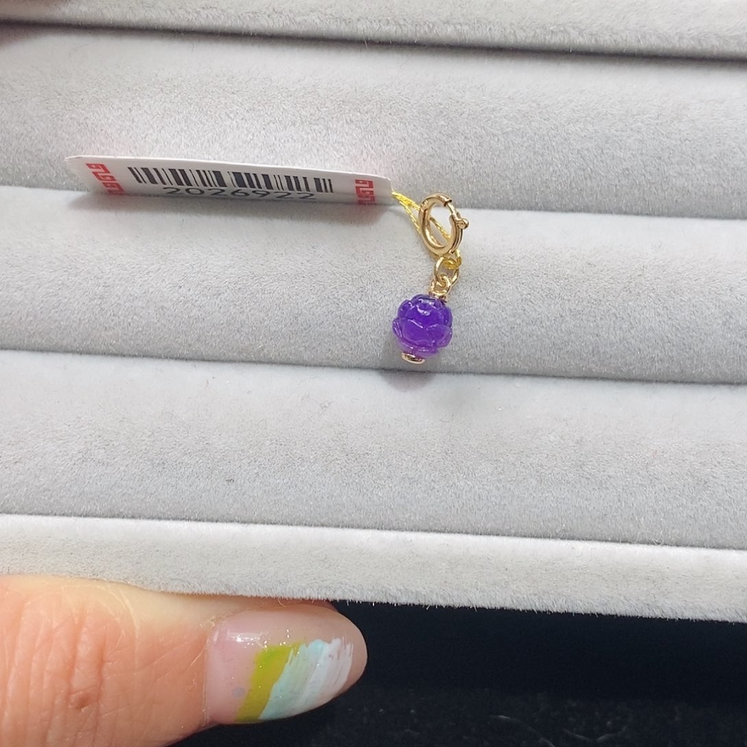 苏纪石（舒俱来）18K金镶嵌吊坠(不含链)