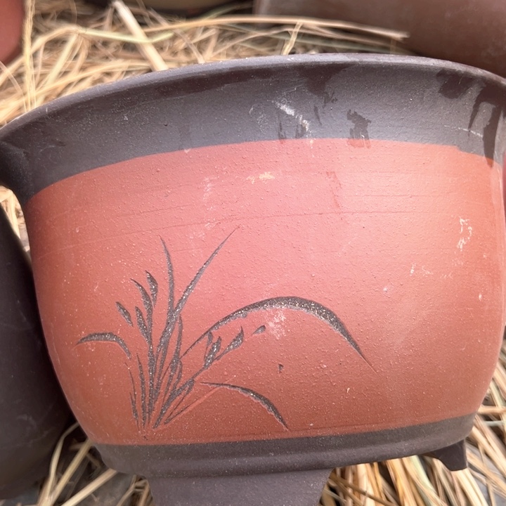 红陶紫砂碗盆口25