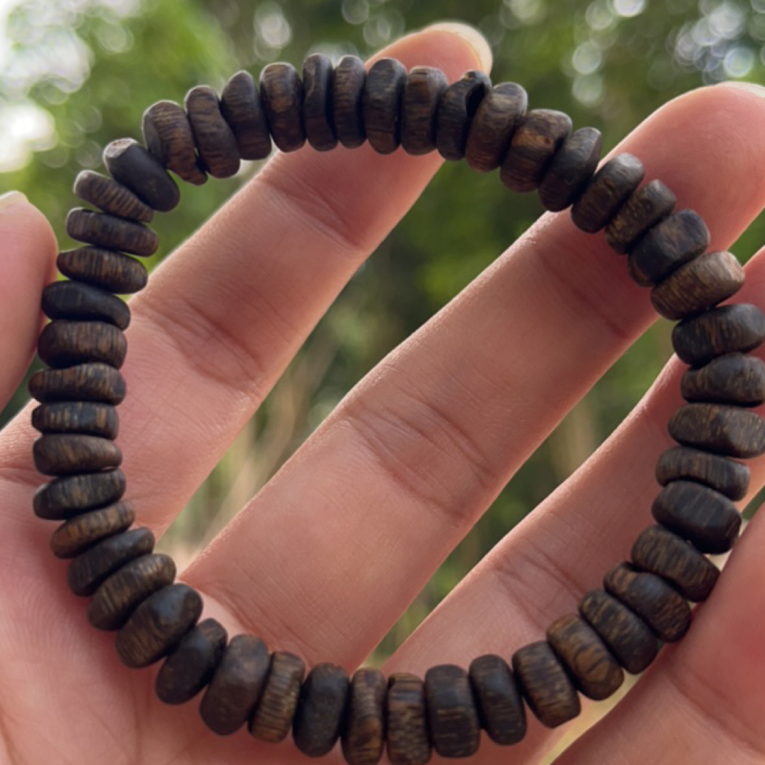 沉香绿奇小树丁壳8-9mm随形单圈手串花果甜香多样性发一