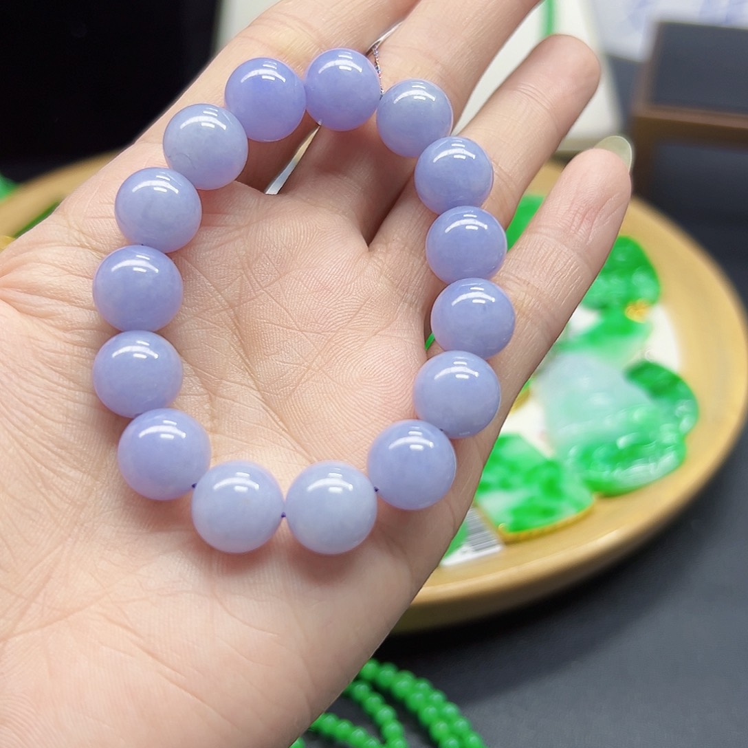 翡翠手链未镶嵌天然缅料A货一件