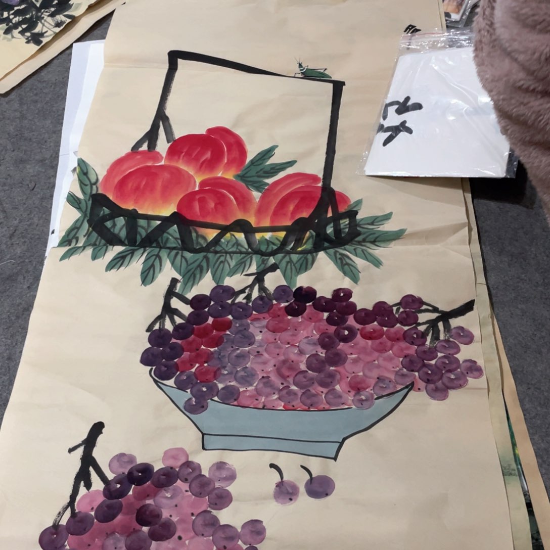 国画国画作品画心一张