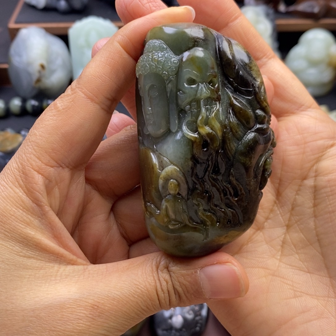 和田玉未镶嵌挂件