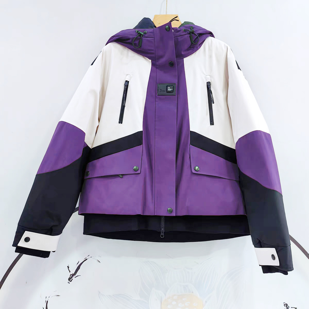 【H309】户外冲锋衣羽绒服女2025连帽保暖外套