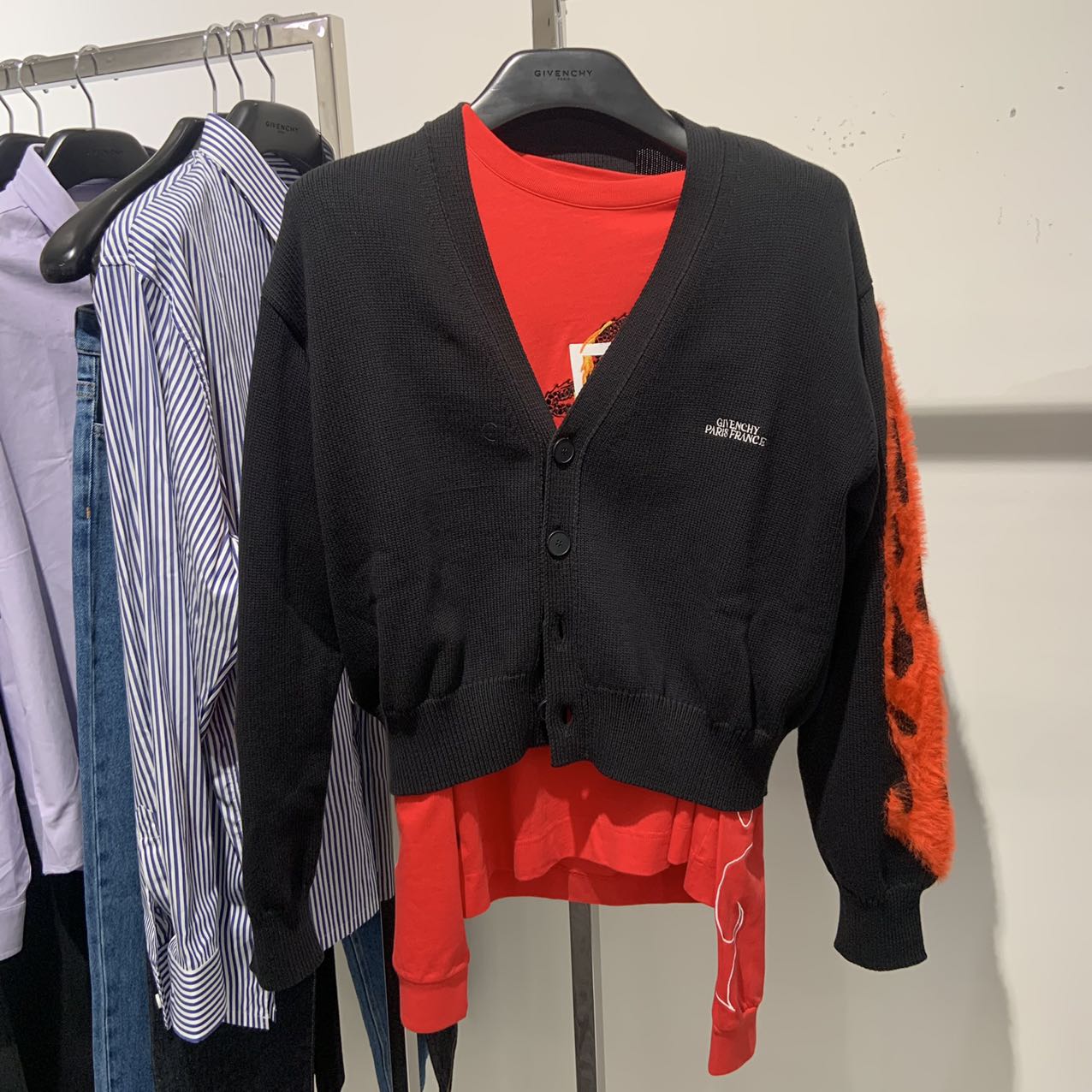 全新未使用 Givenchy/纪梵希 男士经典针织开衫黑色