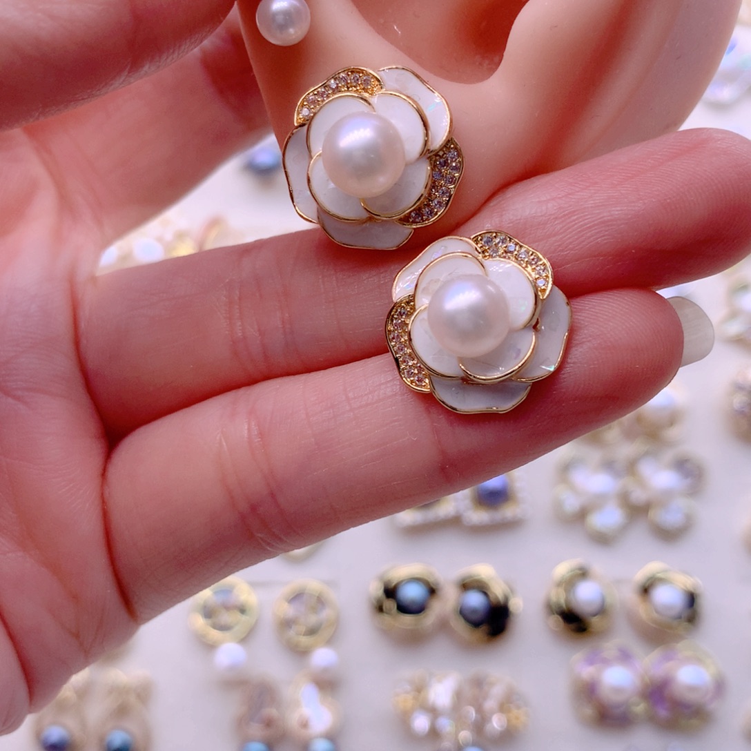 耳饰淡水珍珠合金