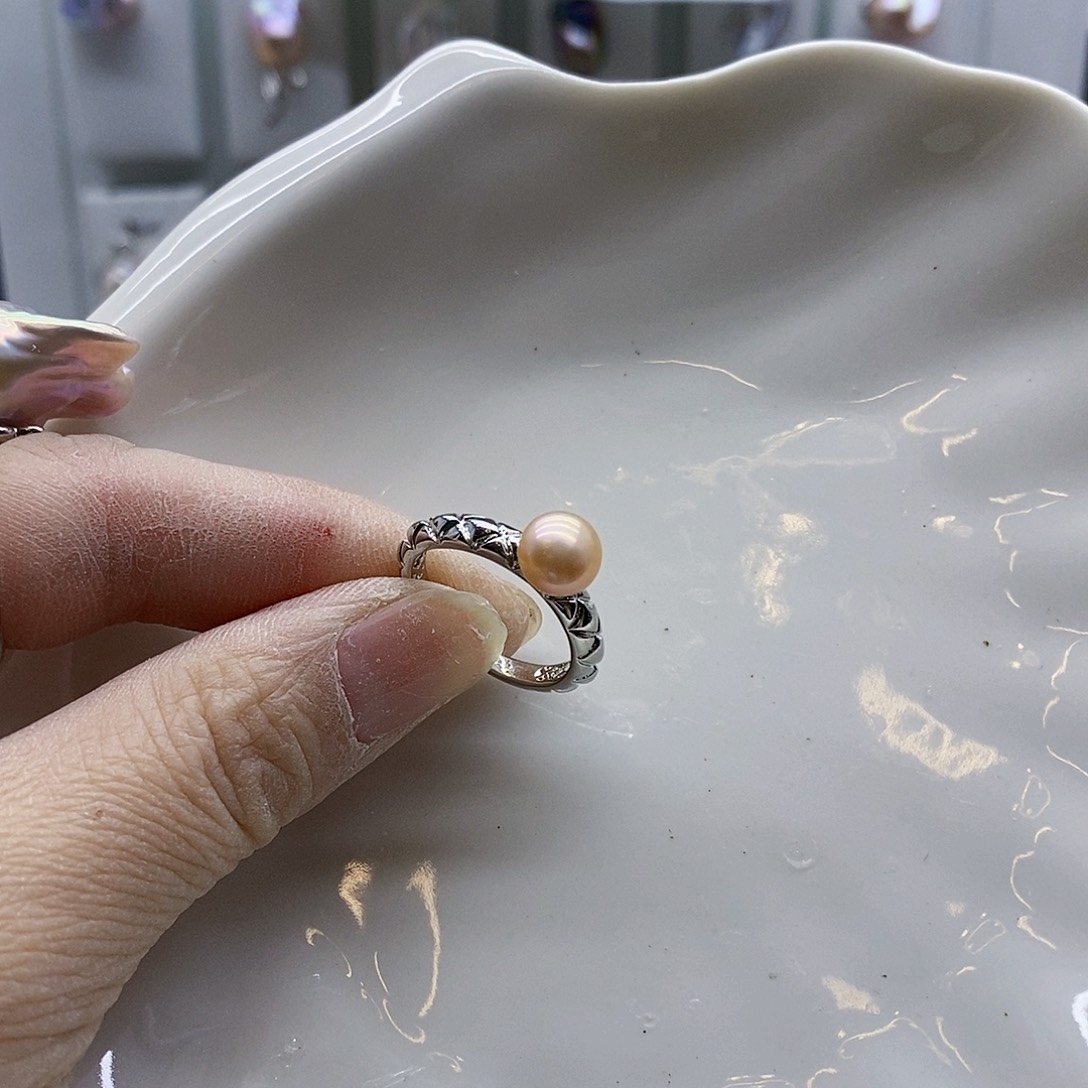 颈饰合金淡水珍珠