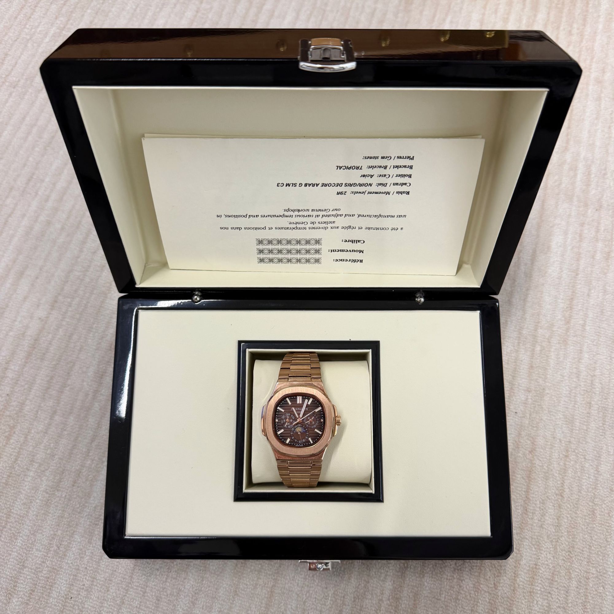 全新5740/玫瑰金/全自动机械表【店长补贴】