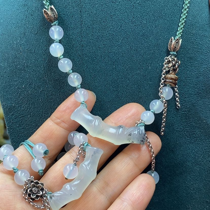 【闪购商品】蛇纹石玉手牌，吊坠未镶嵌