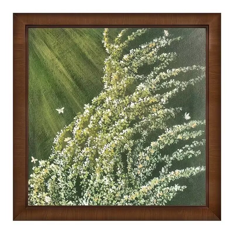 绿色小清新植物客厅装饰画卧室沙发背景墙挂画艺术风玄关壁画G05