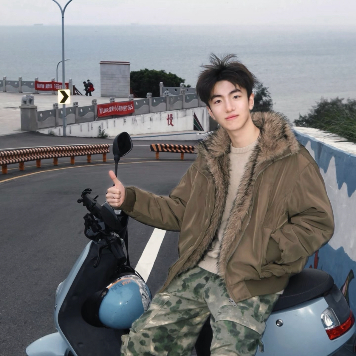 W4#断码浮火速抢！手慢无！解构座山雕加厚毛领夹棉夹克冬棉服外套