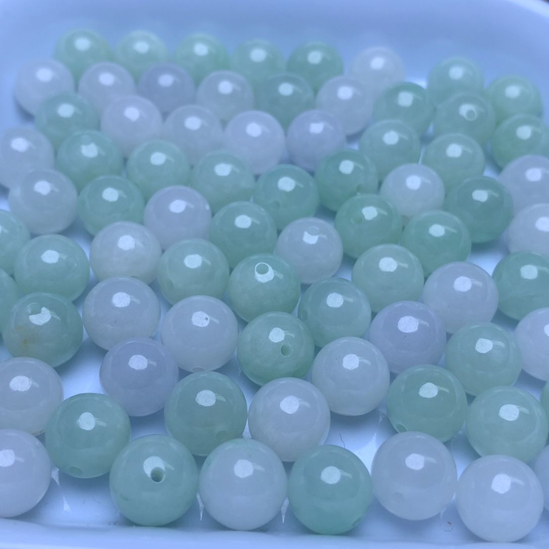 【闪购商品】翡翠手链未镶嵌卡10冰绿白3个