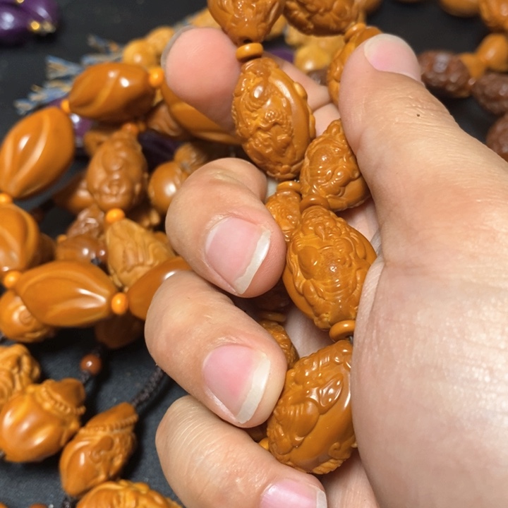 做***妖手串/手链橄榄核橄榄微瑕龙财2串